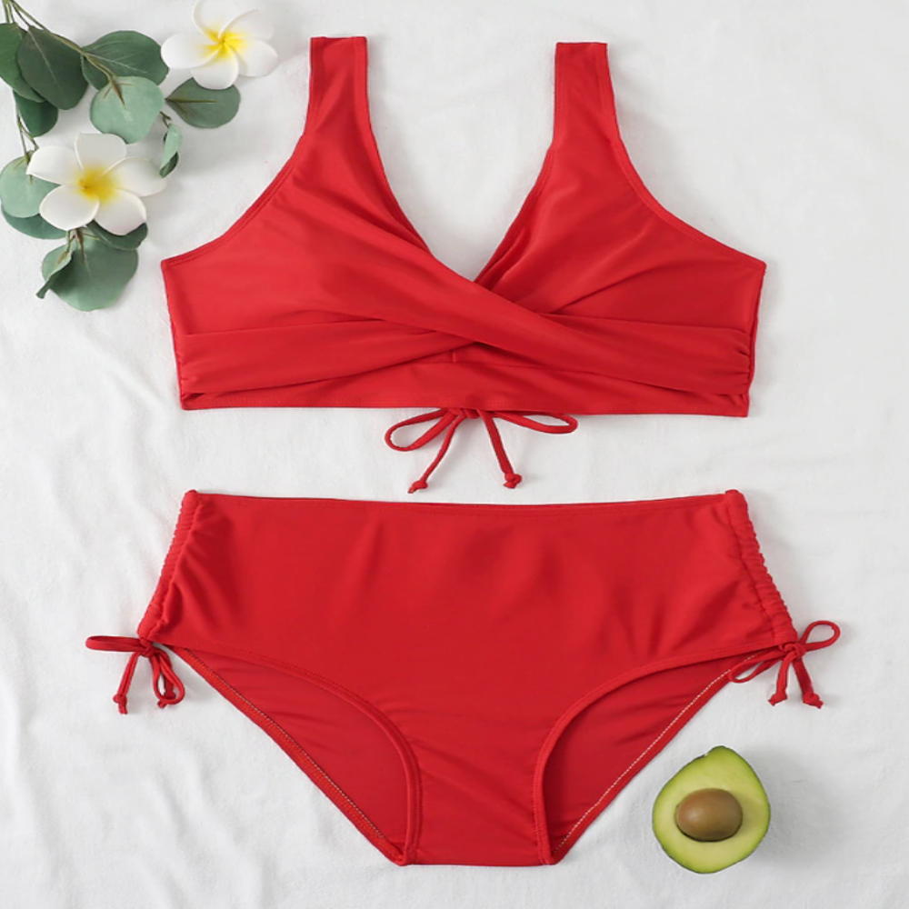 Seraphina | Zweiteiliger Bikini für Damen mit Gekreuztem Wickelausschnitt | Hohe Taille 2
