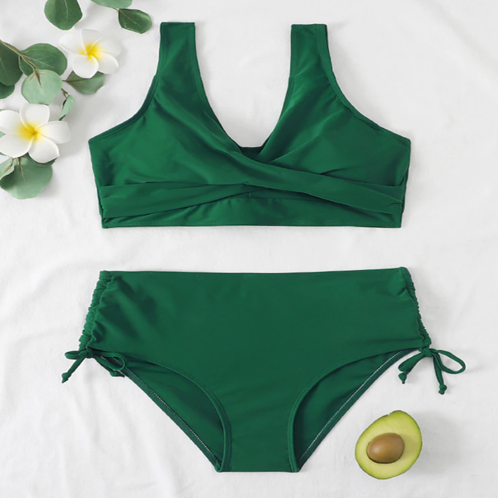 Seraphina | Zweiteiliger Bikini für Damen mit Gekreuztem Wickelausschnitt | Hohe Taille 4