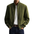 Herren Langarm Jacke mit Stehkragen Reißverschluss | Klassisch