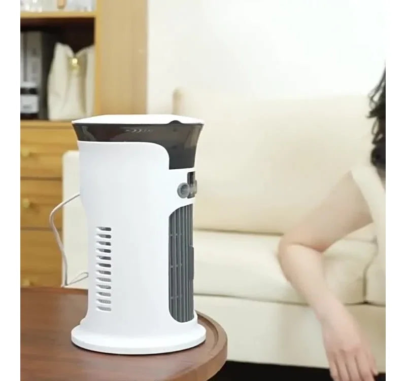 Mini USB stolní ventilátor s mlžným rozprašovačem a světlem