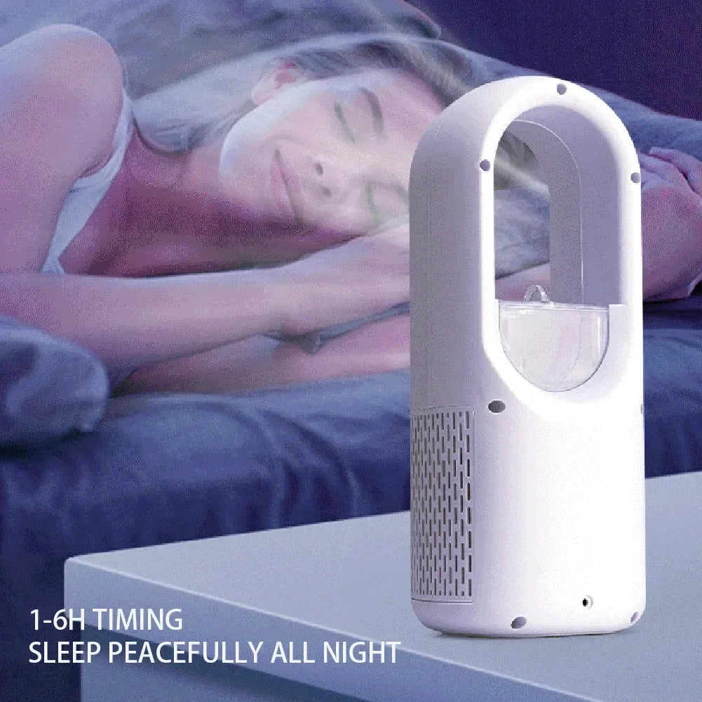 Přenosný USB vzduchový chladič | 3v1 ventilátor bez turbíny | Zvlhčovač vzduchu s časovačem | Kompaktní design