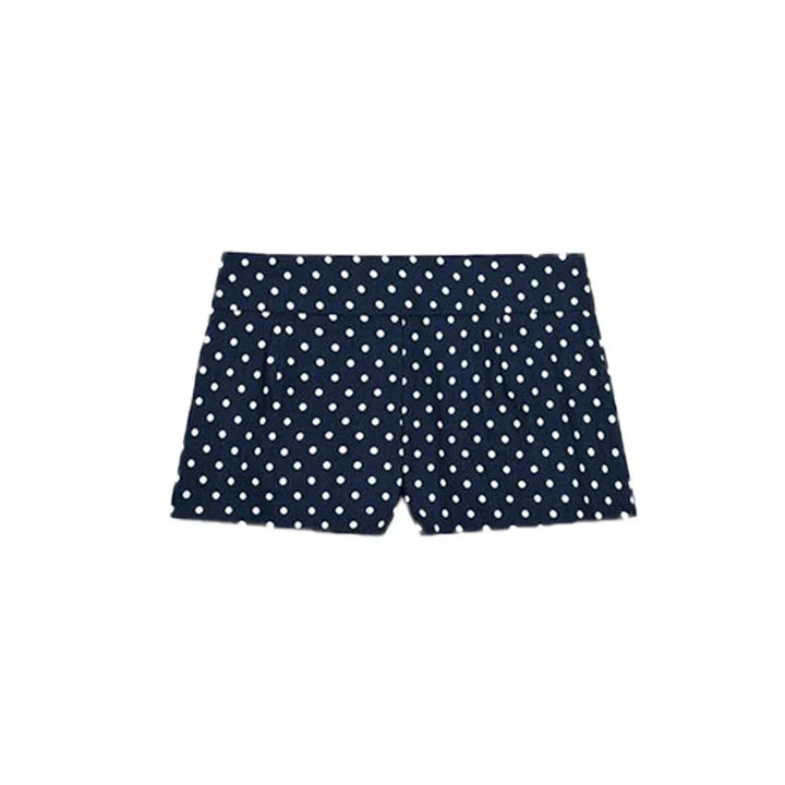 Set damă două piese cu bluză cu mâneci lungi cu buline și pantaloni scurți | Guler înalt