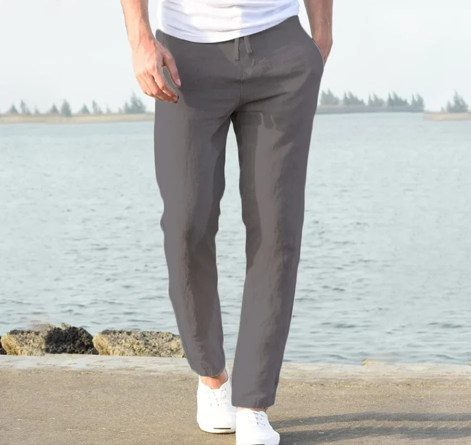 Herren Slim Fit Casual Hose | Gerade Geschnittene Alltagshose