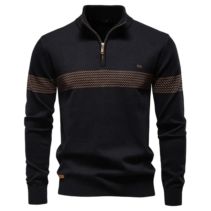 Herren Langarm Quarter-Zip Pullover | Smart Casual Kleidung
