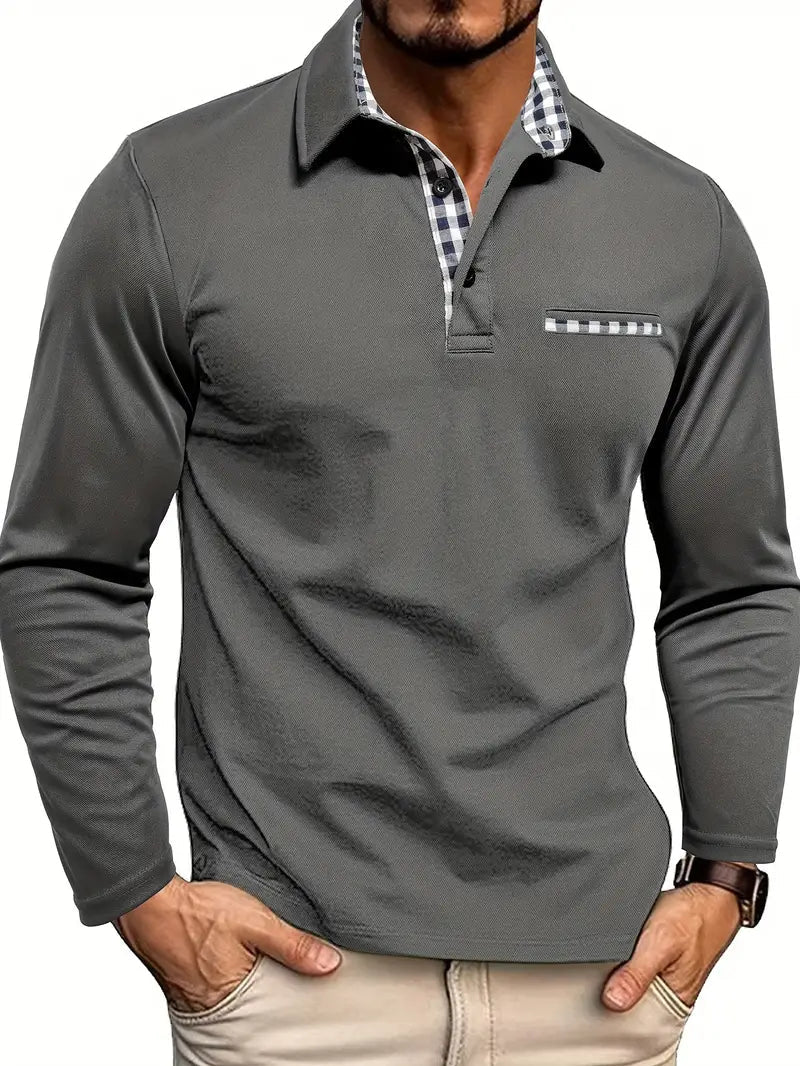 Stefan | Herren Langarm-Poloshirt