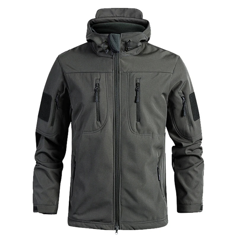 Tactical Shield | Wasserdichte Softshell-Militärjacke mit Kapuze für Herren 2