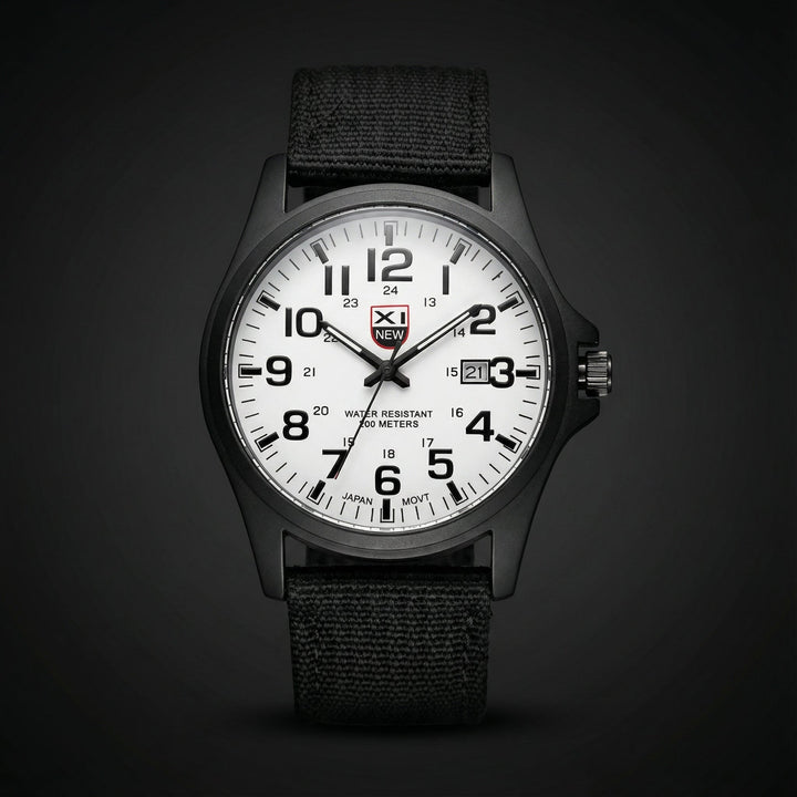 Taktische Herren Uhr – Edelstahlgehäuse, 50 m Wasserbeständig & Nachtlicht 9
