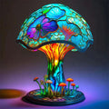 Tischlampe aus Buntglas | Farbenfrohe, künstlerische Wohndekoration 0