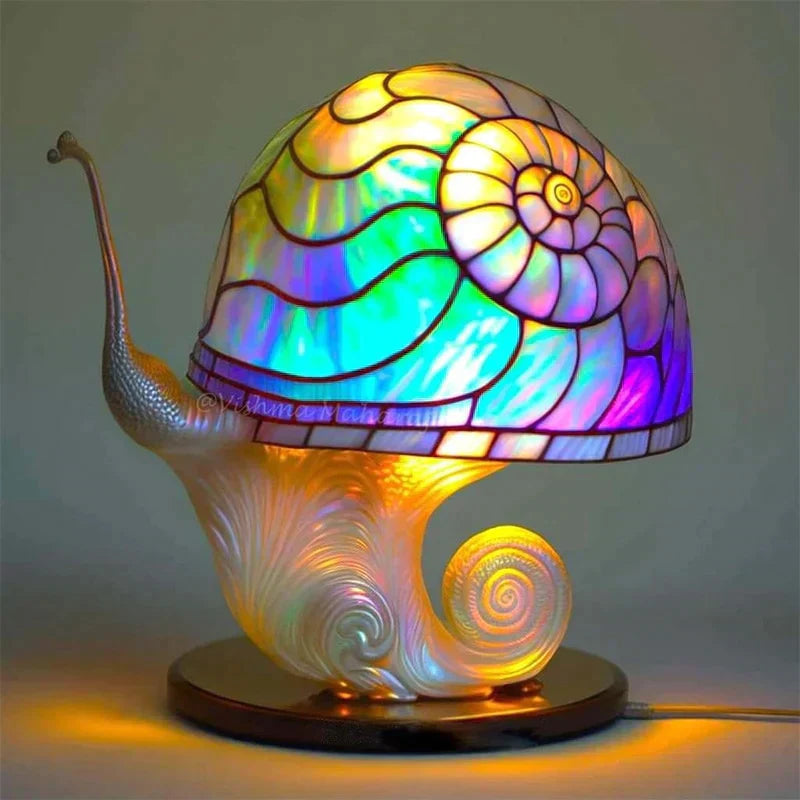 Tischlampe aus Buntglas | Farbenfrohe, künstlerische Wohndekoration 3