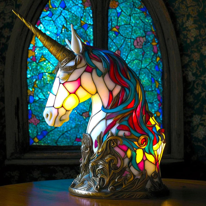 Tischleuchte in Tierform aus Buntglas | Künstlerische LED-Leuchte 16