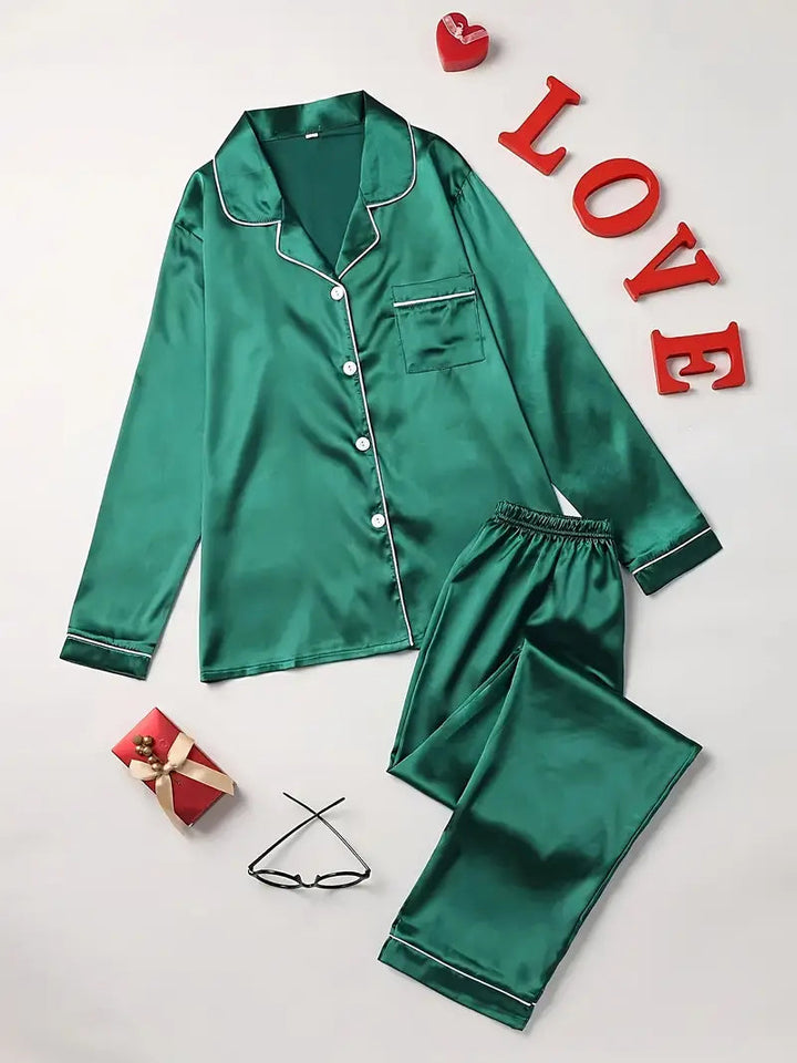 Tjitske | Luxuriöses Satin-Pyjama-Set 1