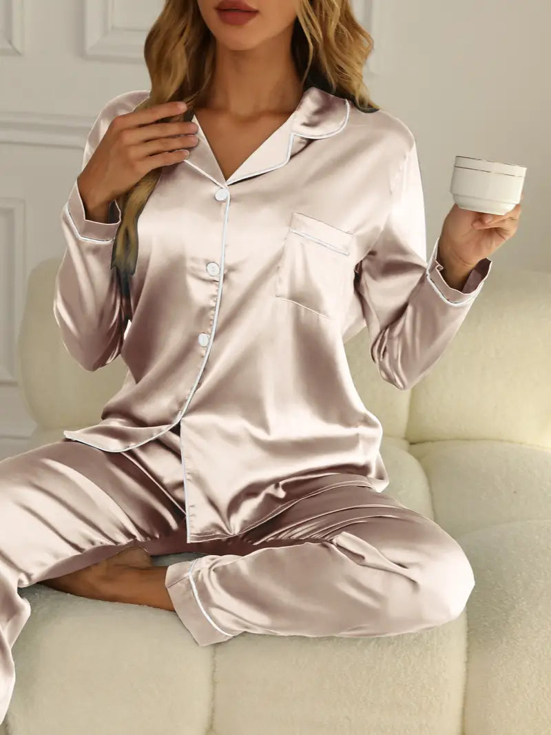 Tjitske | Luxuriöses Satin-Pyjama-Set 4