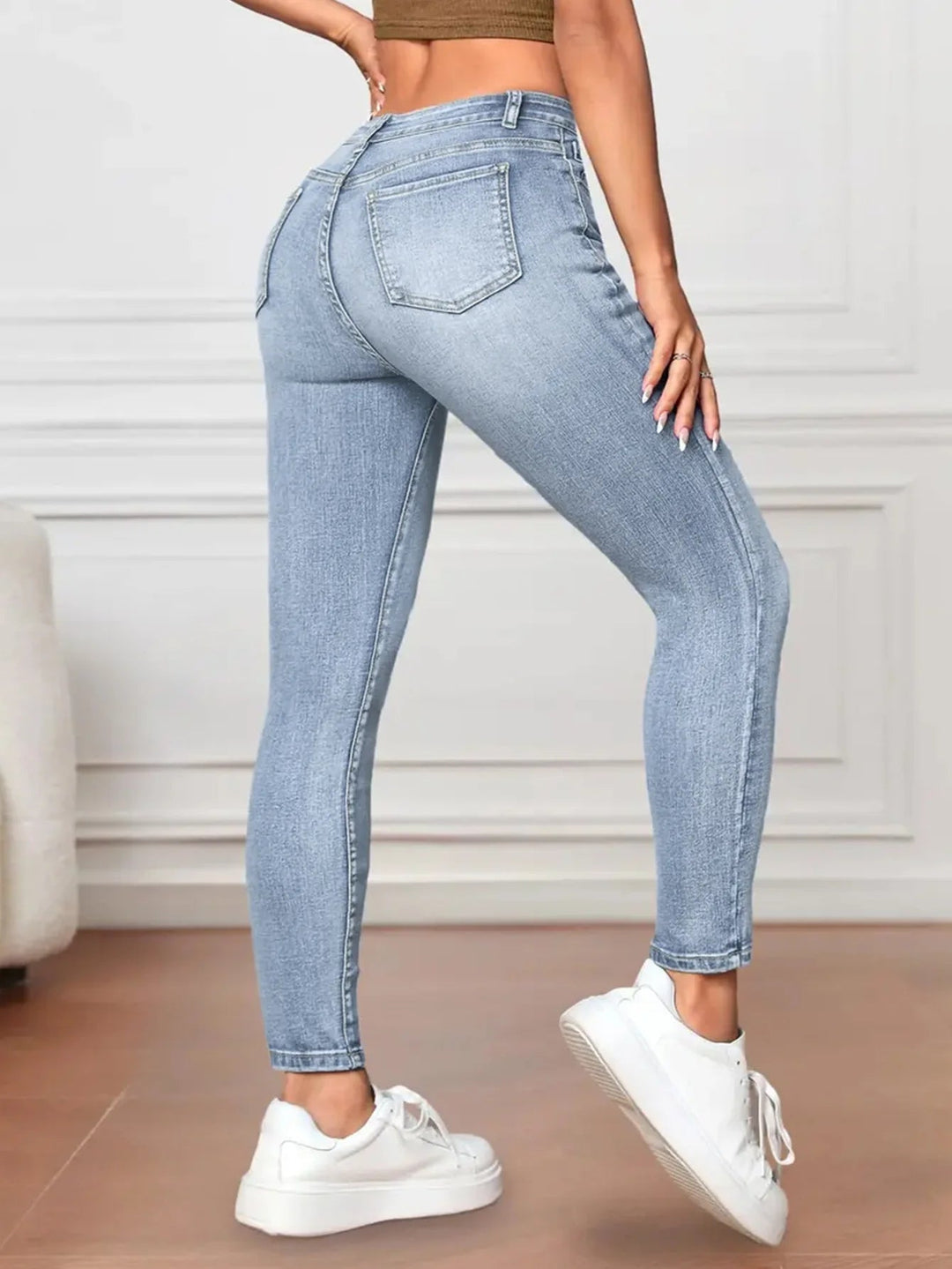 Trendig Skinny Jeggings für Damen | Hohe Taille