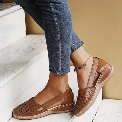 Damen Perforierte Flache Schuhe | Sommer