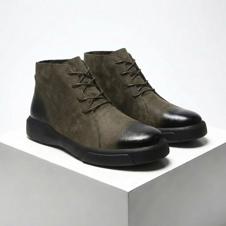 Herren Schnürstiefel Mit Runder Spitze | Moderner Streetstyle