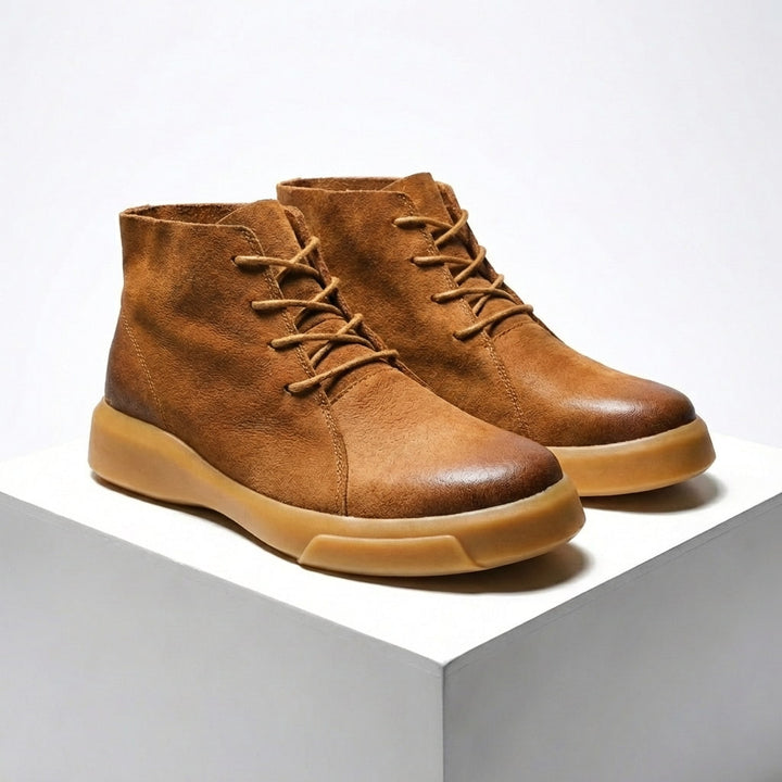 Herren Schnürstiefel Mit Runder Spitze | Moderner Streetstyle