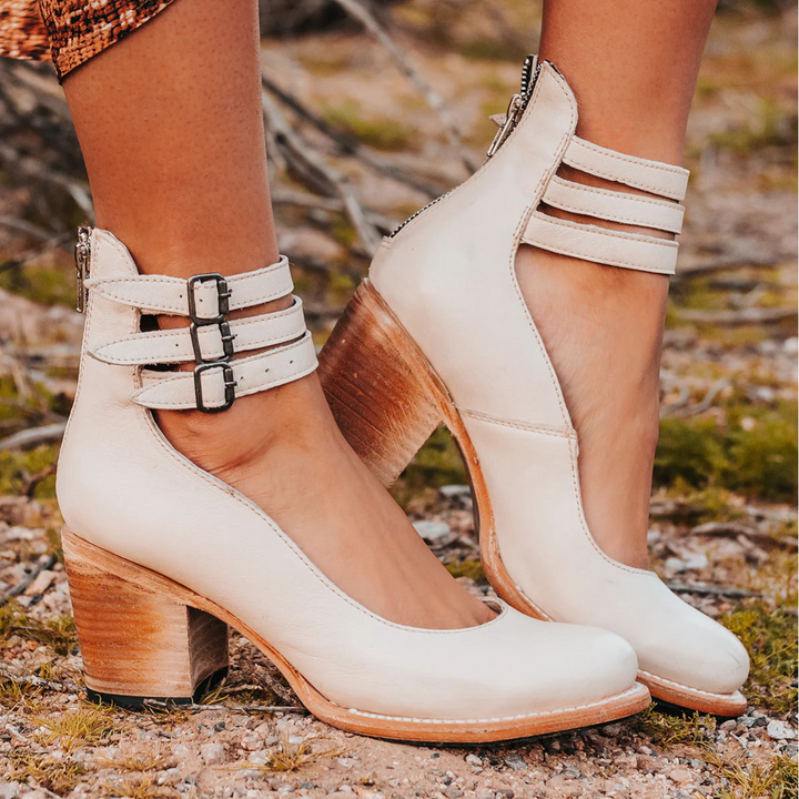 Verona | Vintage Pumps mit Knöchelriemen