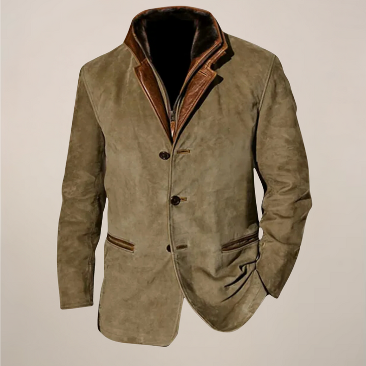 Vintage-Herrenjacke mit umgedrehtem Kragen – Stilvolles, klassisches Design 