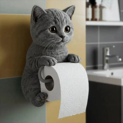 Wandmontierter Katzen-Toilettenpapierhalter | Blickfang 0