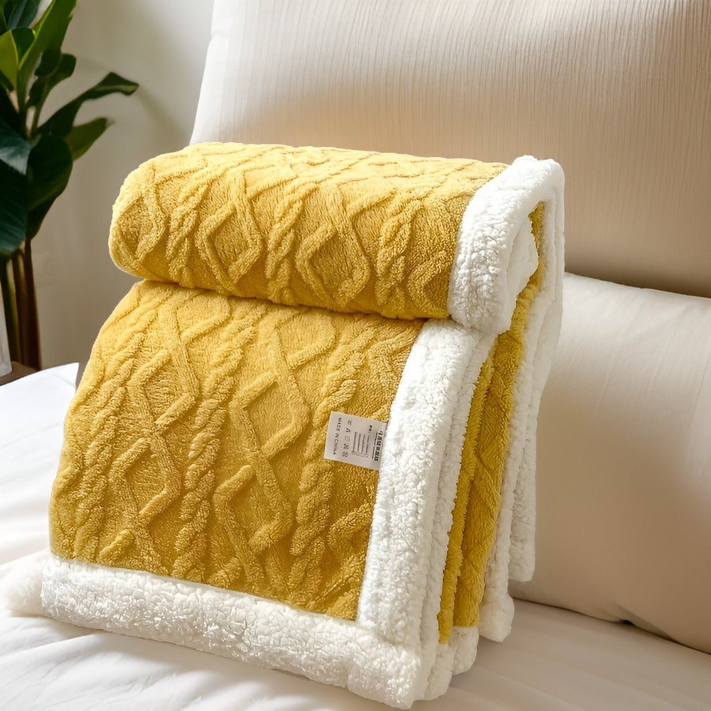 Warme, weiche Strickdecke, elegant und dick, perfekt für Winternächte