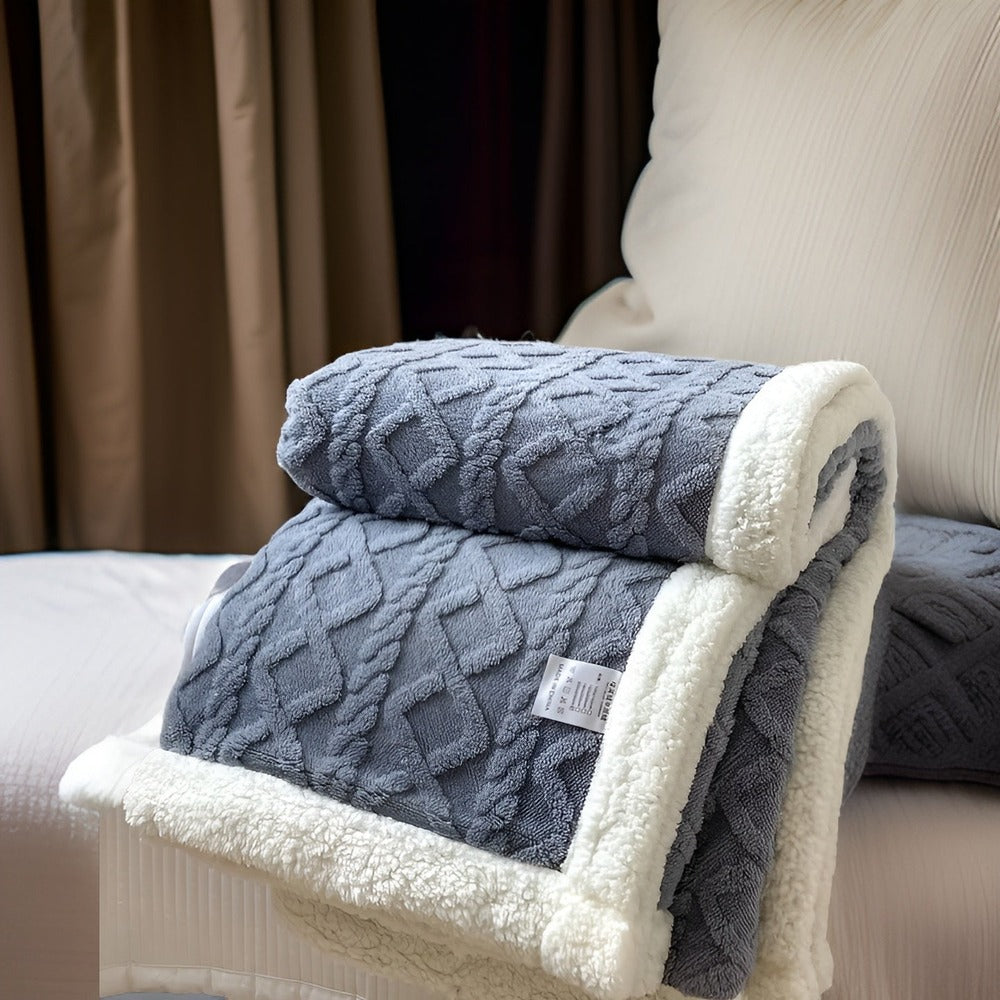 Warme, weiche Strickdecke, elegant und dick, perfekt für Winternächte