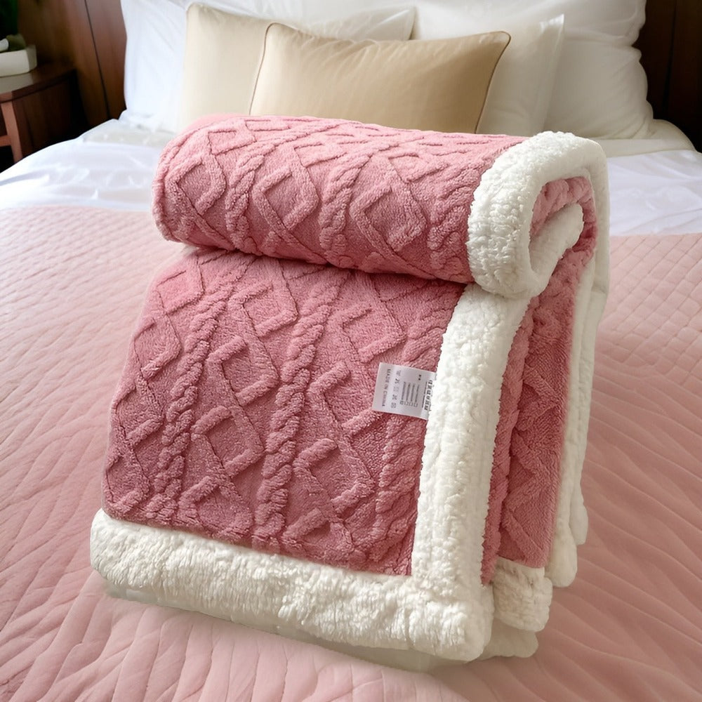 Warme, weiche Strickdecke, elegant und dick, perfekt für Winternächte