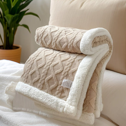 Warme, weiche Strickdecke, elegant und dick, perfekt für Winternächte
