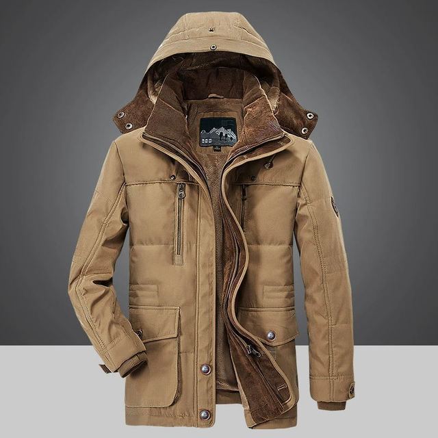 Winter King Daunenjacke – Warmer Kapuzenmantel für Herren, stilvolle Oberbekleidung  