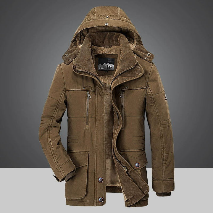 Winter King Daunenjacke – Warmer Kapuzenmantel für Herren, stilvolle Oberbekleidung  