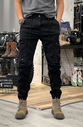 Herren-Cargohose mit aufgesetzten Taschen vorne | Schlank Passform