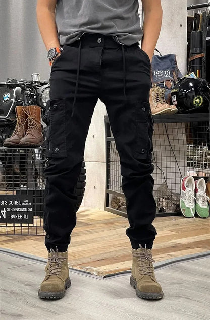 Herren-Cargohose mit aufgesetzten Taschen vorne | Schlank Passform
