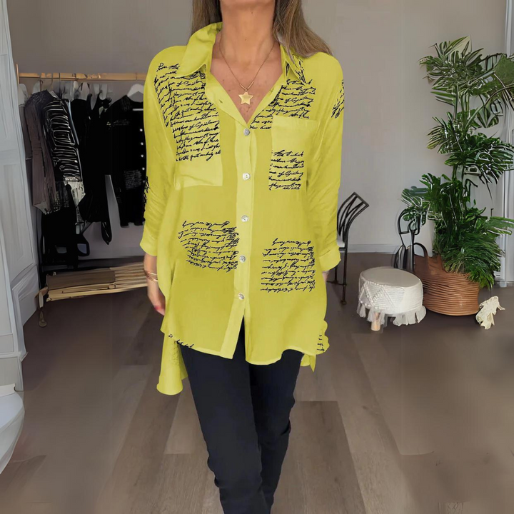 Zoey - Handbeschriftetes Button-Up-Hemd 10