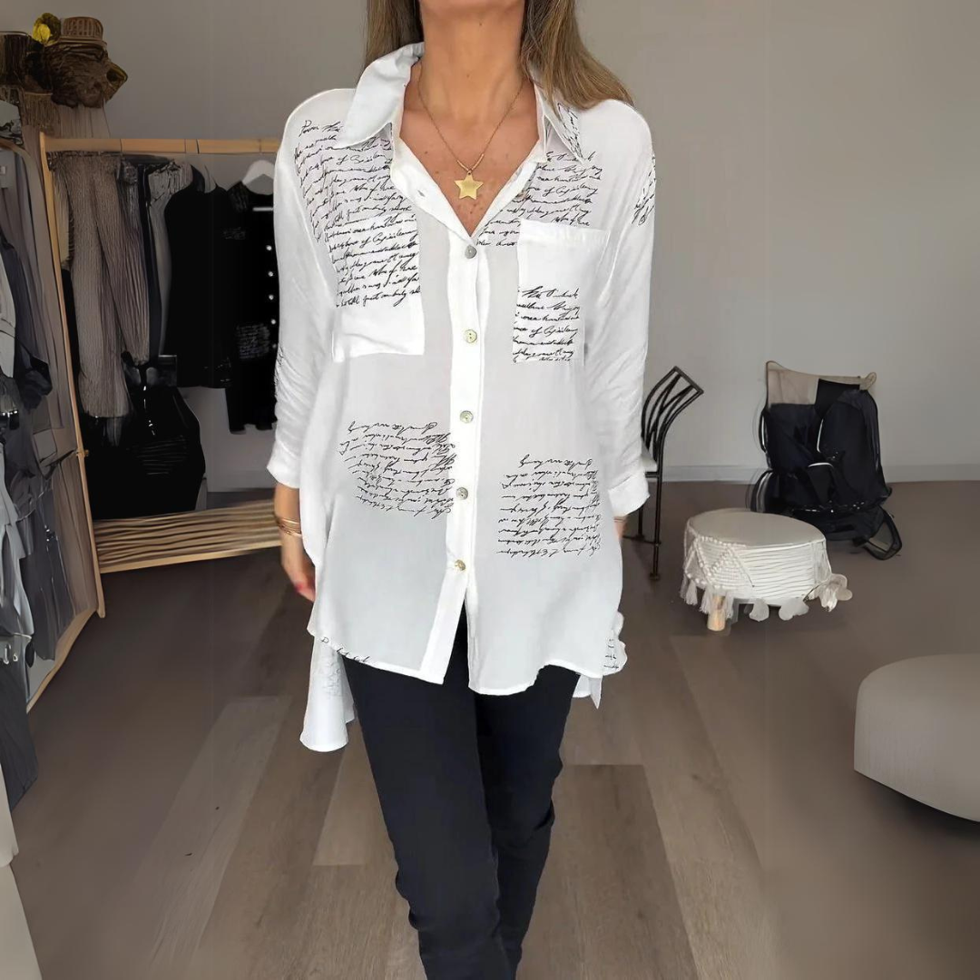 Zoey - Handbeschriftetes Button-Up-Hemd 3