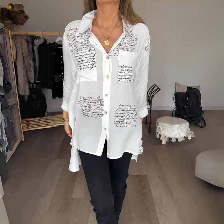 Zoey - Handbeschriftetes Button-Up-Hemd 3