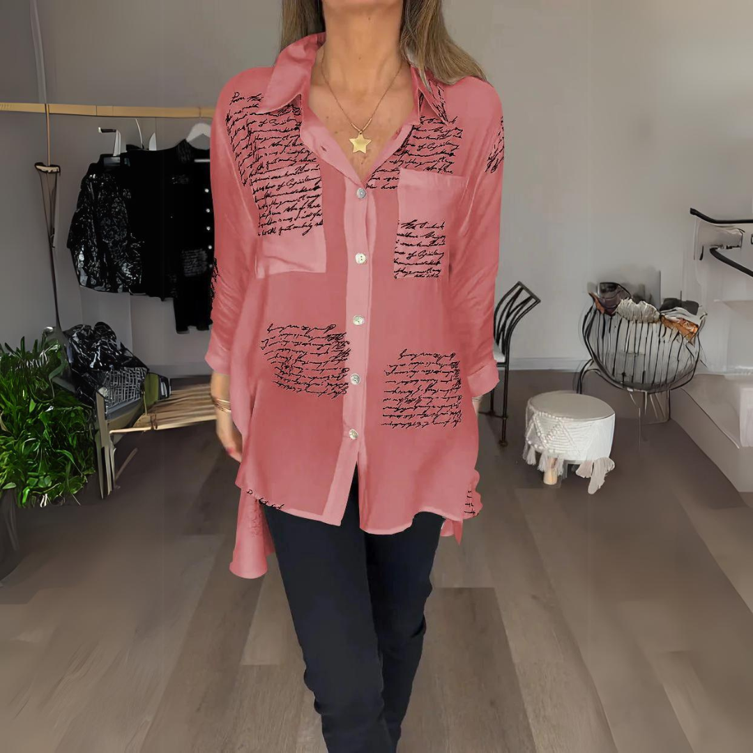 Zoey - Handbeschriftetes Button-Up-Hemd 6