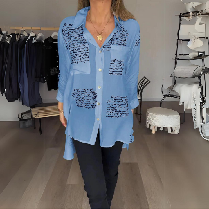 Zoey - Handbeschriftetes Button-Up-Hemd 8