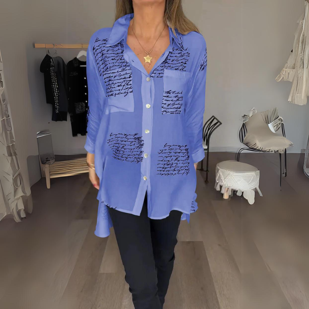 Zoey - Handbeschriftetes Button-Up-Hemd 9