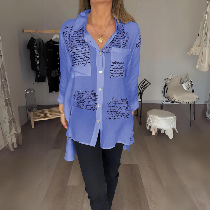 Zoey - Handbeschriftetes Button-Up-Hemd 9