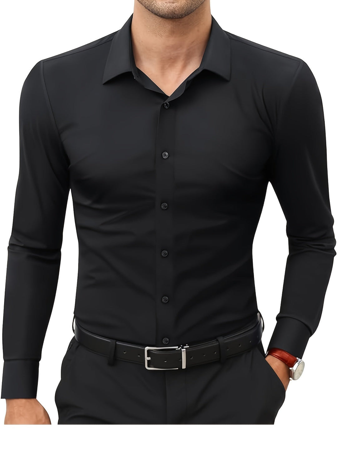 Krystian | Chemise homme slim fit avec fermeture à boutons