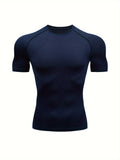 Herren Fitness T-Shirt | Körpernahes Kurzarmshirt | Schmale Silhouette | Moderner Sportlook
