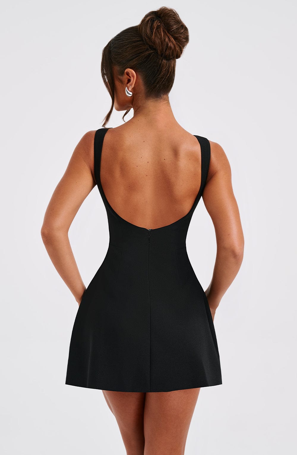 Rochie mini damă fără mâneci | Rochie evazată în stil skater