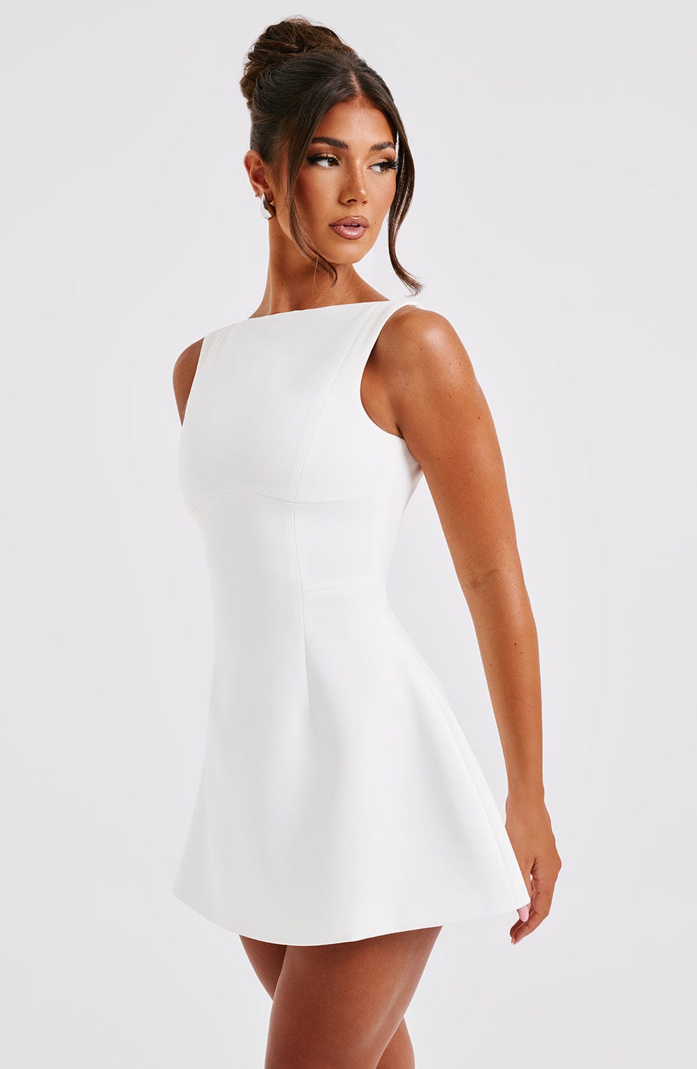 Rochie mini damă fără mâneci | Rochie evazată în stil skater