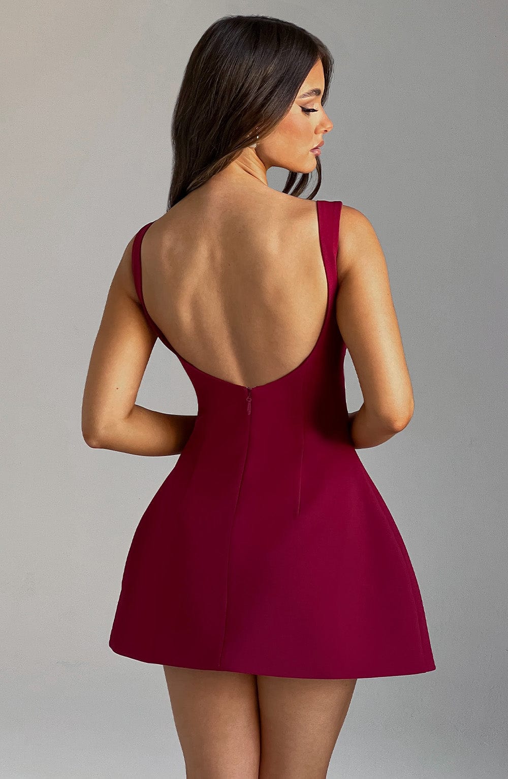 Rochie mini damă fără mâneci | Rochie evazată în stil skater