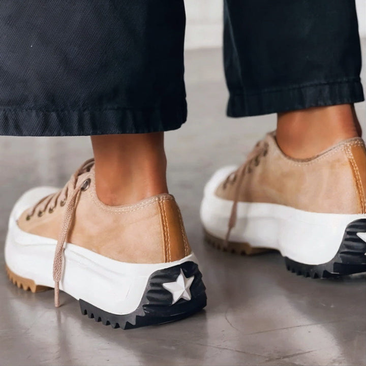 Damskie niskie sneakersy na platformie | Nowoczesne
