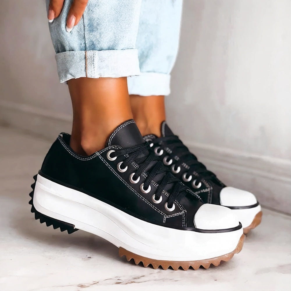 Damskie niskie sneakersy na platformie | Nowoczesne