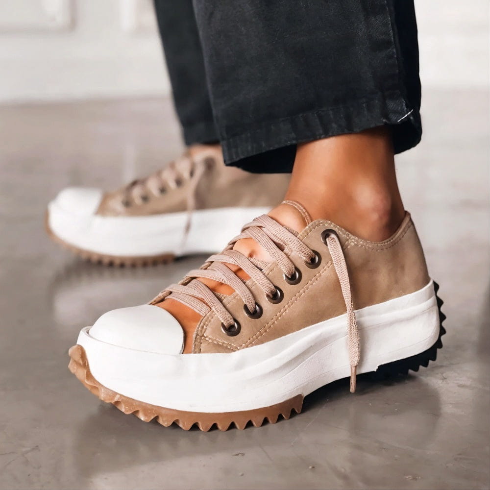 Damskie niskie sneakersy na platformie | Nowoczesne