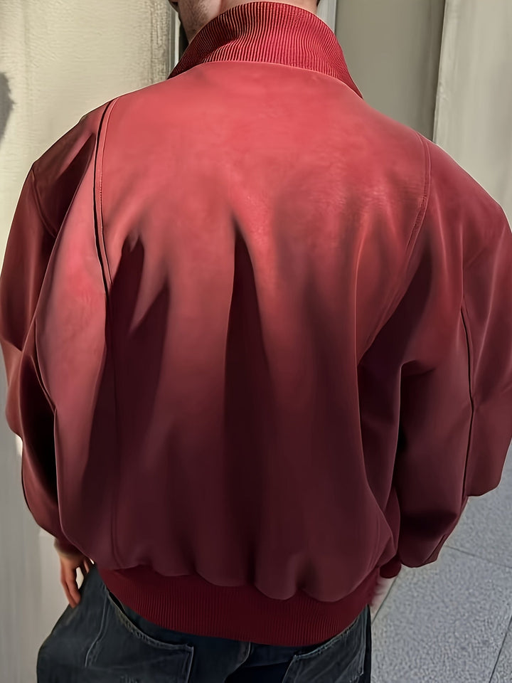 Veste bomber homme | Coupe confortable avec fermeture éclair | Col montant design | Look décontracté streetwear