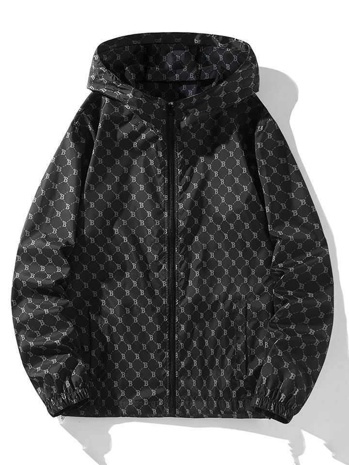 Herren Kapuzenjacke | Reguläre Passform | Leichte Jacke mit Reissverschluss | Freizeit & Outdoor