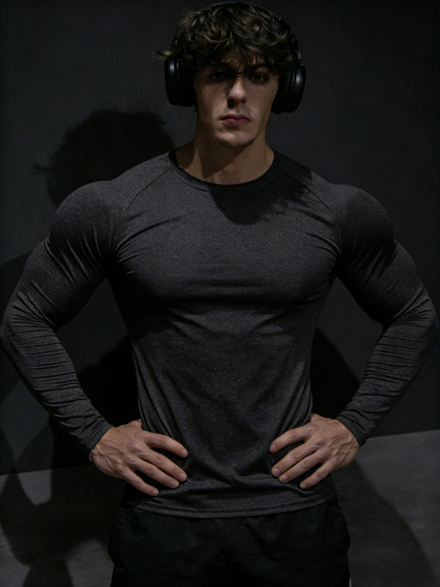 Men's Long Sleeve Compression T-Shirt with Muscle Fit | Gym Wear