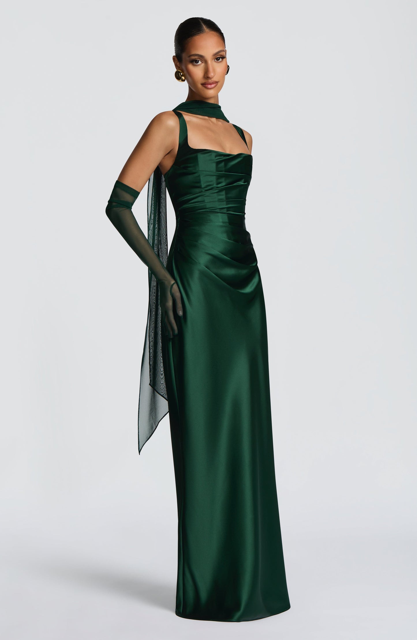 Damen Kleid mit eckigem Ausschnitt breiten Trägern | Maxi